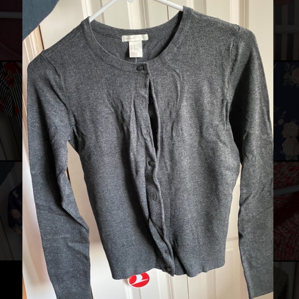 Grey h&m basic cardigan